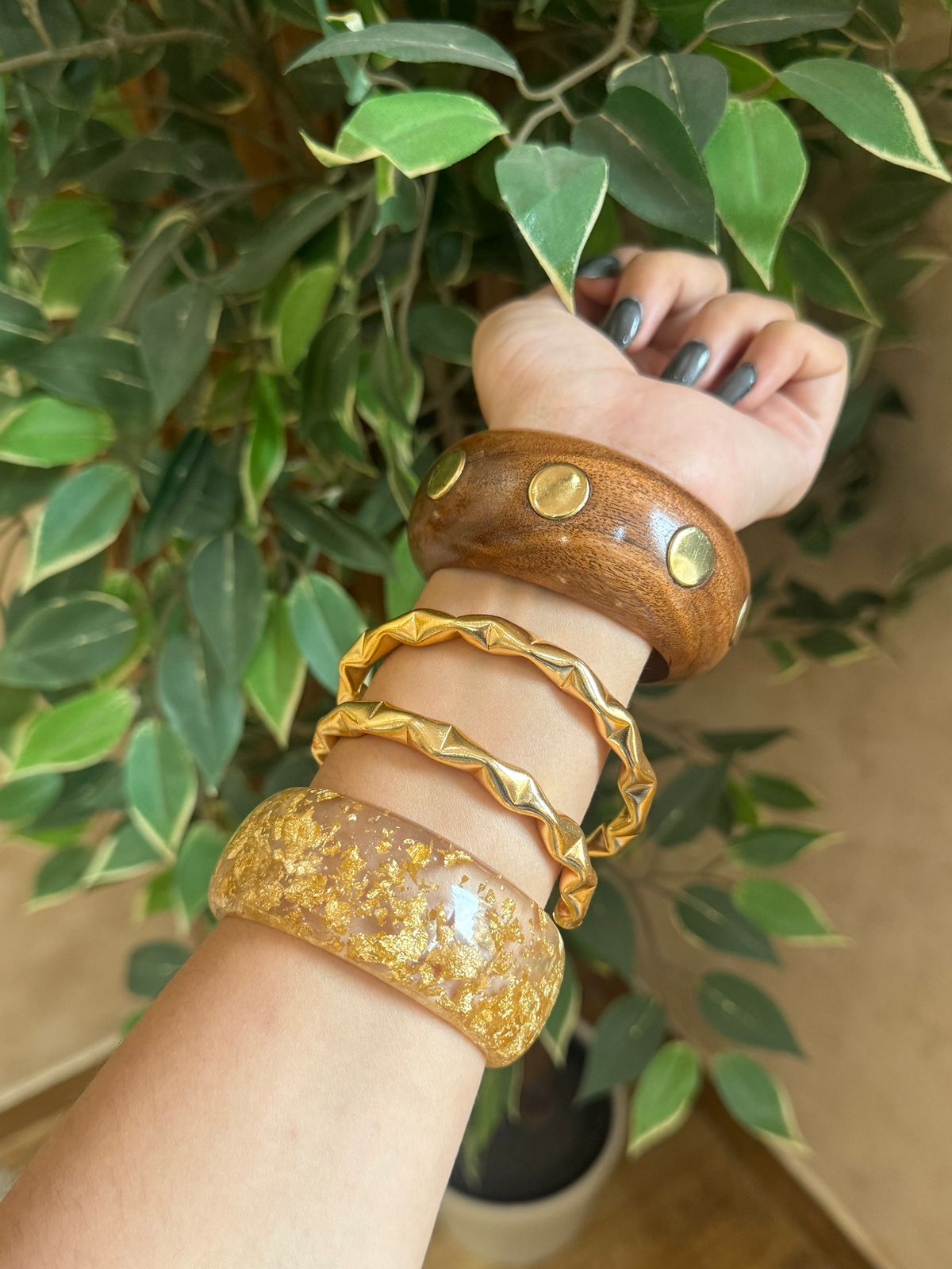 Mocha Mousse Stack Bangles