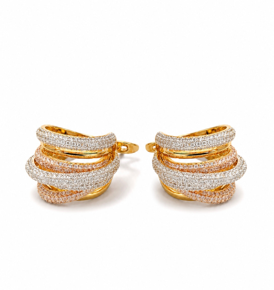 Blush Twist Hoops