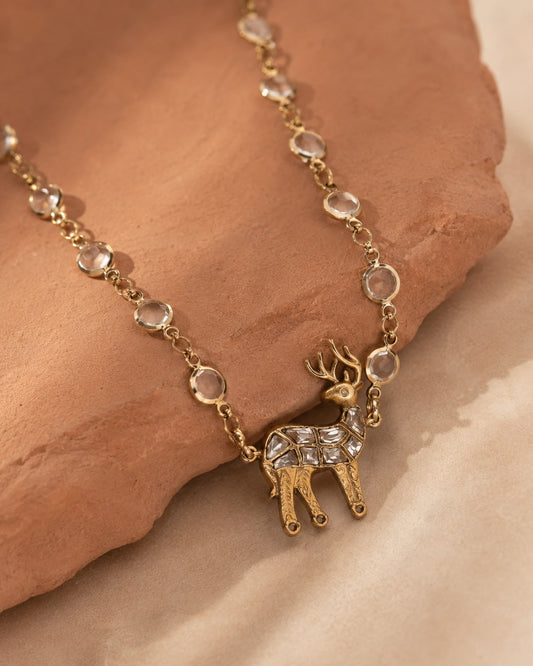 Reindeer Glass Choker