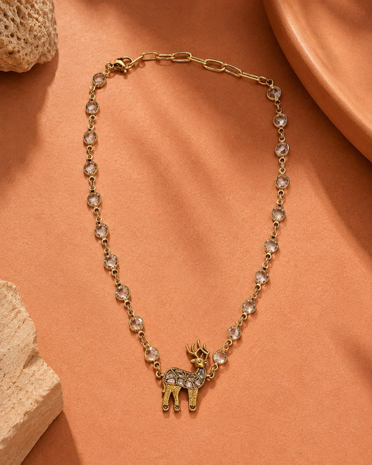 Reindeer Glass Choker