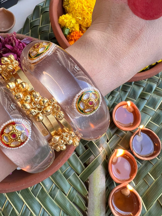 Resin Polki Kada Bangles