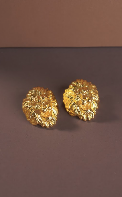 Lion Stud Earrings B&S