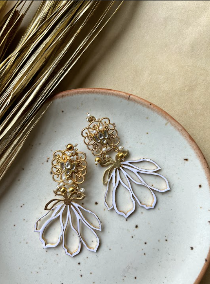 Pastel Leaf Earrings