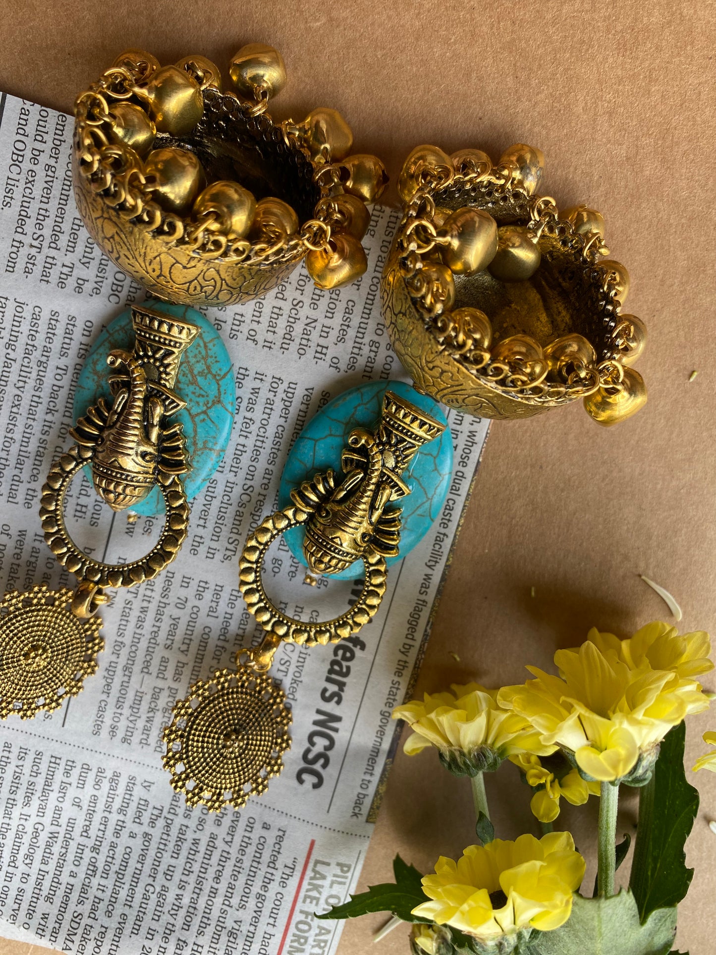 Mridangam Jhumka Earring