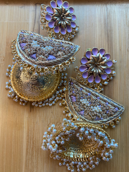 Zardozi Jhumkas