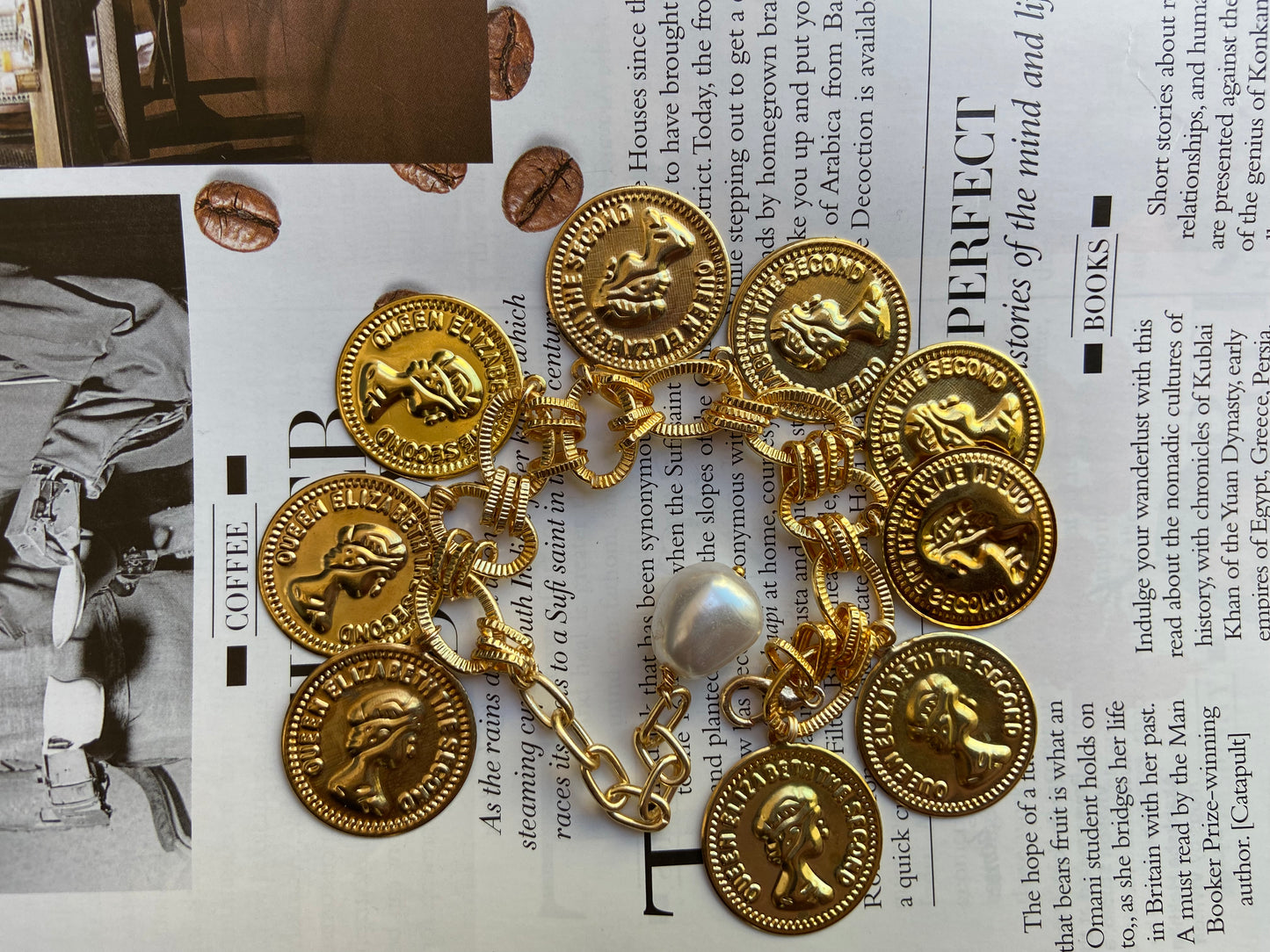 Gold Coin Bracelet